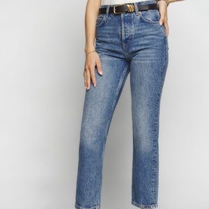 Reformation Cynthia High Rise Straight Cropped Jeans